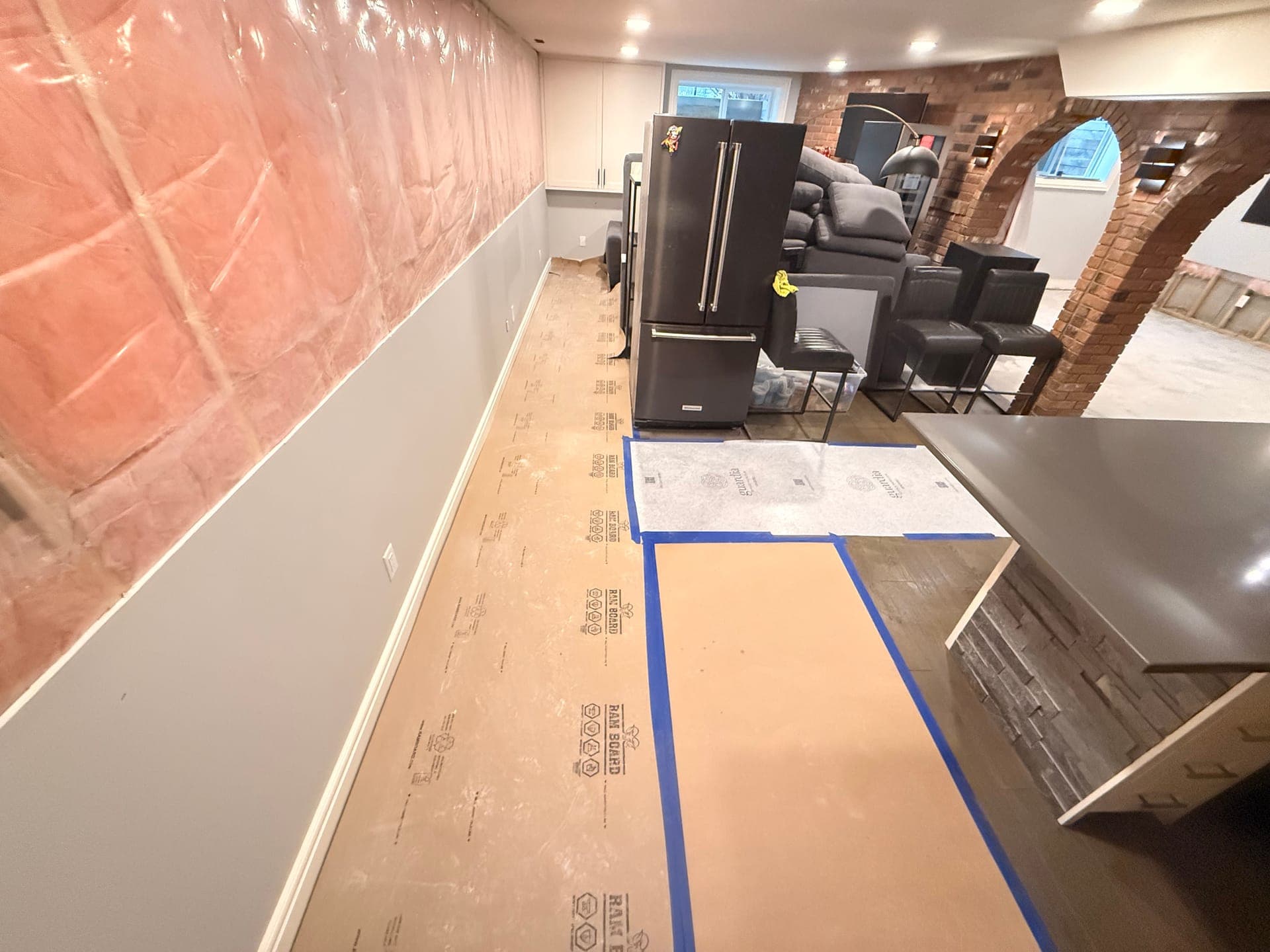 Residential basement interior strip-out, Calgary — drywall and framing removal